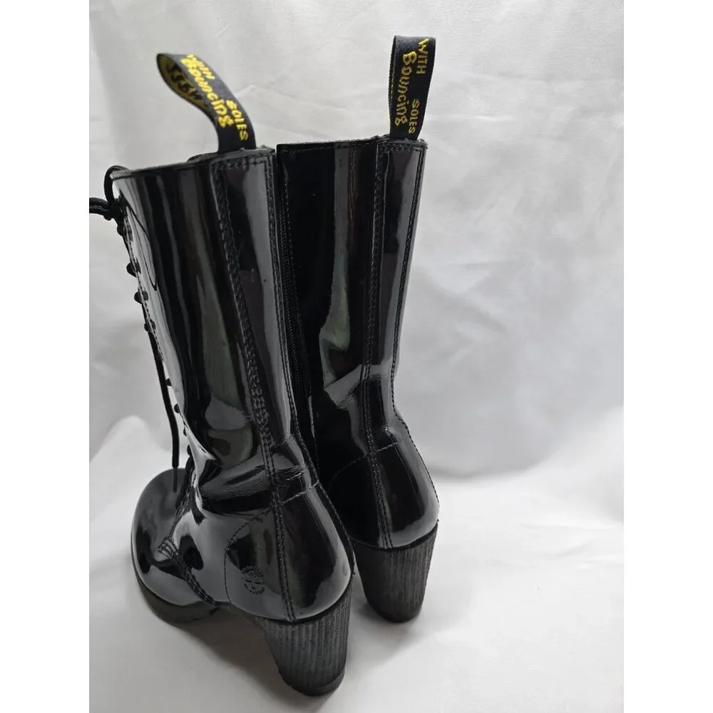 Dr. Martens Women's Dee Limited Edition Diva Collection 14-Eye Black US 7 L UK 5 - Picture 10 of 16